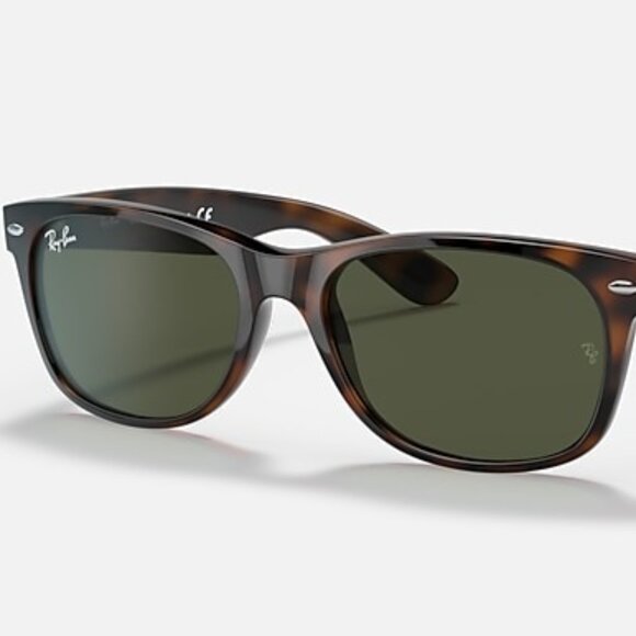 NEW RAY-BAN RB2132 902 New Wayfarer Sunglasses Tortoise / G-15 Green 52mm - Picture 1 of 3
